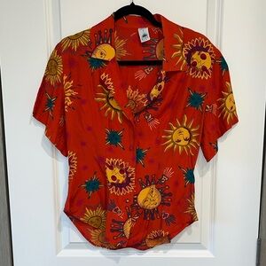 Hairston Roberson Ropa Hippie Button Sun Whimsical Shirt Women’s Medium